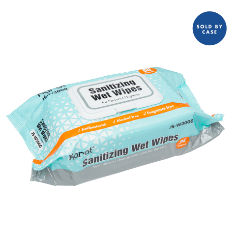 Karat Sanitizing Wet Wipes (12 Packs of 80 Wipes) - 960 ct