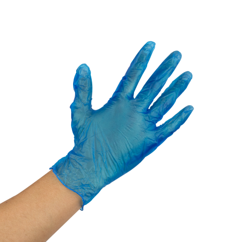 Karat Vinyl Powder-Free Gloves (Blue) - Large - 400 ct