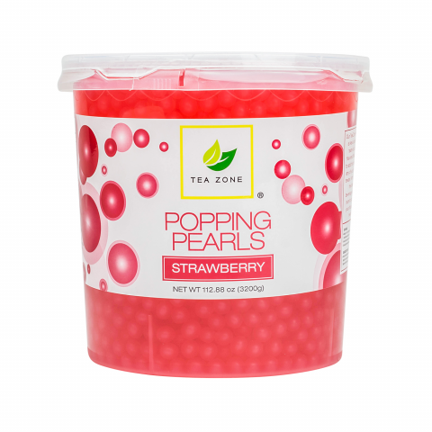 Tea Zone Strawberry Popping Pearls (7 lbs)